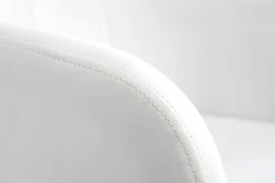 Miliboo Fauteuil De Bureau|Fauteuil De Bureau Petit Prix-Chaise de bureau à roulettes design blanc et acier chromé BALTIK