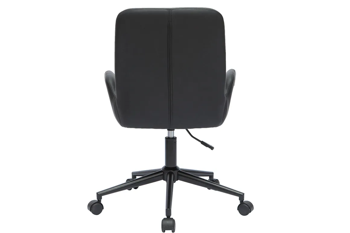 Miliboo Fauteuil De Bureau|Fauteuil De Bureau Petit Prix-Chaise de bureau à roulettes noire ALBAN