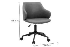 Miliboo Fauteuil De Bureau|Fauteuil De Bureau Petit Prix-Chaise de bureau à roulettes vintage marron et métal noir HEMMY