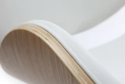 Miliboo Fauteuil De Bureau|Fauteuil De Bureau Petit Prix-Chaise de bureau à roulettes design blanc, bois clair et acier chromé WALNUT