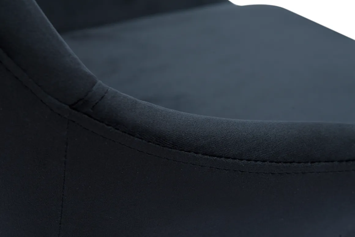 Miliboo Fauteuil De Bureau|Fauteuil De Bureau Petit Prix-Chaise de bureau design réglable en tissu velours noir et acier chromé 360° HOLO