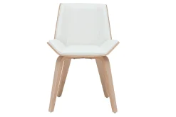 Miliboo Chaise Design|Chaise En Bois-Chaise design blanc et bois clair MELKIOR