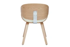 Miliboo Chaise Design|Chaise En Bois-Chaise design blanc et bois clair WALNUT