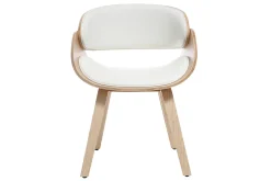 Miliboo Fauteuil Design|Voir Tous Les Fauteuils-Chaise design blanc et bois clair BENT