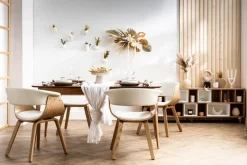 Miliboo Fauteuil Design|Voir Tous Les Fauteuils-Chaise design blanc et bois clair BENT