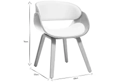 Miliboo Fauteuil Design|Voir Tous Les Fauteuils-Chaise design blanc et bois clair BENT