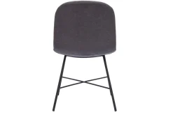 Miliboo Chaise Design-Chaise design effet velours gris et métal noir ARCADE