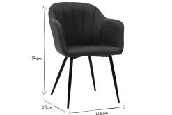 Miliboo Chaise Design-Chaise design en tissu velours vert foncé et métal noir MILLY