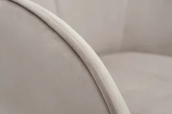 Miliboo Chaise Design-Chaise design en tissu velours taupe et métal noir FRIDA