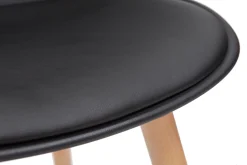 Miliboo Chaise Design-Chaise design noir et bois clair massif WING