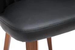 Miliboo Chaise Design-Chaise design noir et bois foncé noyer ALBIN