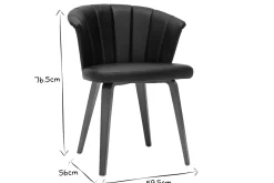 Miliboo Chaise Design-Chaise design noir et bois foncé noyer ALBIN