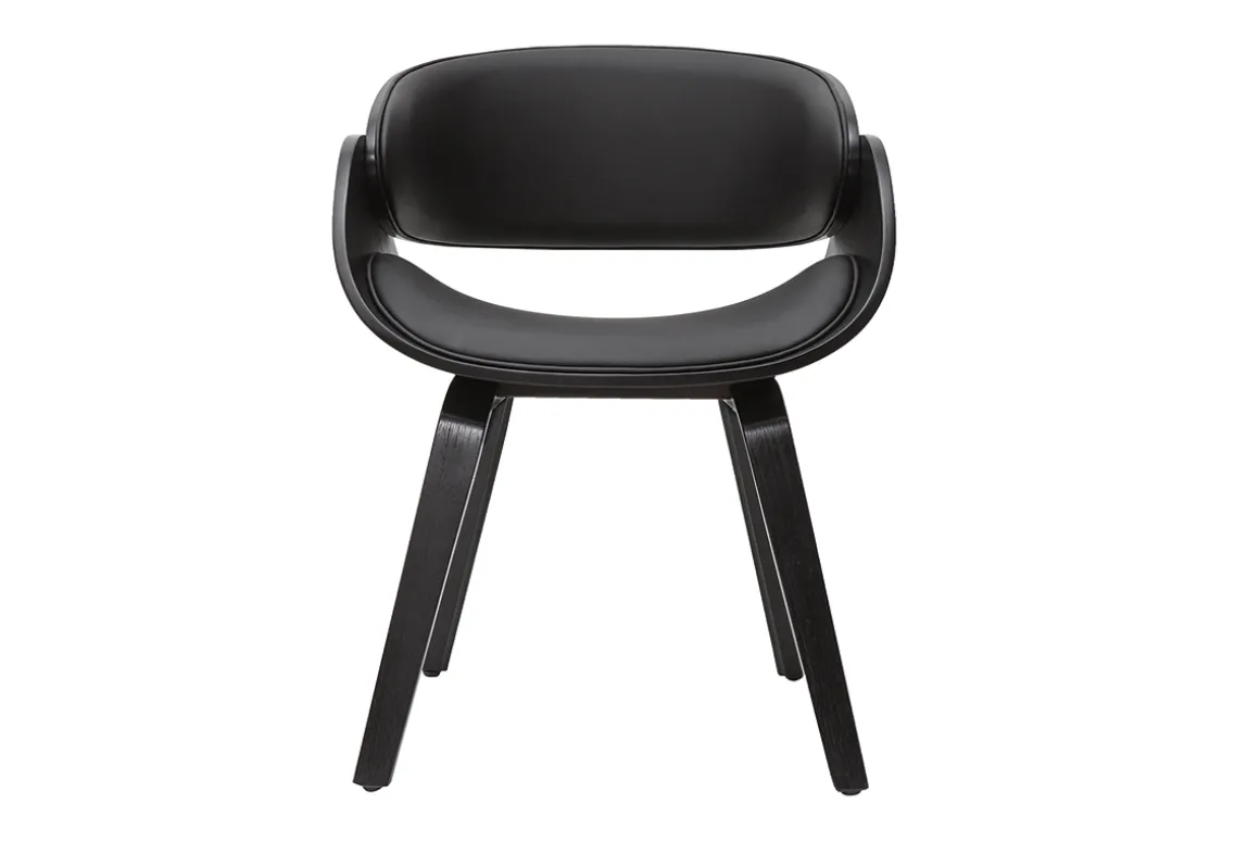 Miliboo Chaise Design|Chaise En Bois-Chaise design noire BENT