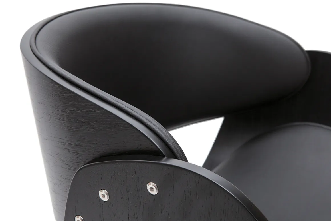 Miliboo Chaise Design|Chaise En Bois-Chaise design noire BENT