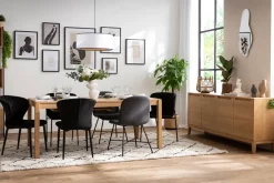 Miliboo Chaise Design-Chaise design noire en tissu velours et métal REQUIEM