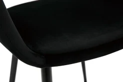 Miliboo Chaise Design-Chaise design noire en tissu velours et métal PRISMA