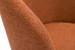 Miliboo Chaise Design-Chaise design pivotante 360° en tissu effet velours texturé terre brulée et métal noir VANITY