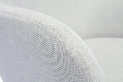 Miliboo Chaise Design-Chaise en tissu effet velours texturé beige et métal noir BRITT