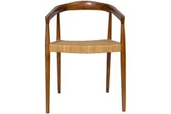 Miliboo Chaise Design-Chaise ethnique en bois teck massif et cannage rotin NEGARA