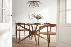 Miliboo Chaise Design-Chaise ethnique en bois teck massif et cannage rotin NEGARA