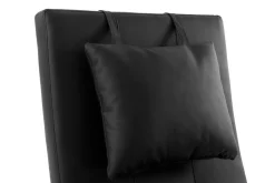 Miliboo Fauteuil Relax|Voir Tous Les Fauteuils-Chaise longue design noir et acier chromé BARTY