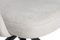 Miliboo Chaise Design-Chaise pivotante 360° en tissu effet velours texturé beige et métal noir COSETTE