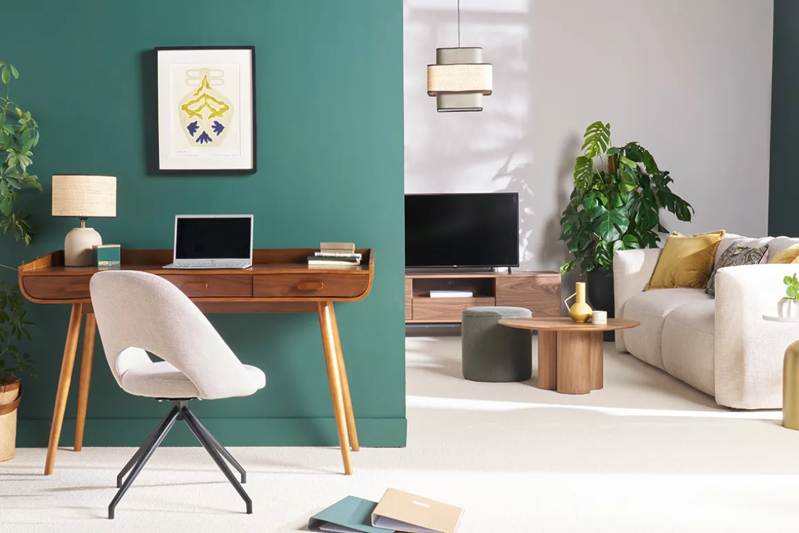 Miliboo Chaise Design-Chaise pivotante 360° en tissu effet velours texturé beige et métal noir COSETTE