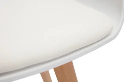 Miliboo Chaise Design-Chaise scandinave blanche et bois clair massif PRISMA