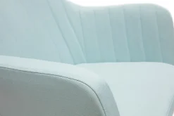 Miliboo Fauteuil Design|Voir Tous Les Fauteuils-Chaise scandinave en tissu menthe à l'eau et bois clair massif ALEYNA