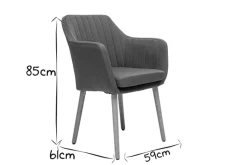 Miliboo Fauteuil Design|Voir Tous Les Fauteuils-Chaise scandinave en tissu bleu canard et bois clair ALEYNA