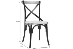 Miliboo Chaise Design|Chaise En Bois-Chaises bistrot bois clair massif et métal noir (lot de 2) JAKE