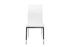 Miliboo Chaise Design-Chaises design blanc et acier chromé (lot de 2) SIMEA