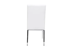 Miliboo Chaise Design-Chaises design blanc et acier chromé (lot de 2) SIMEA