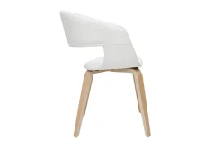 Miliboo Chaise Design-Chaises design blanc et bois clair (lot de 2) SLAM