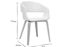 Miliboo Chaise Design-Chaises design blanc et bois clair (lot de 2) SLAM