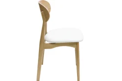 Miliboo Chaise Design-Chaises design blanc et bois clair chêne massif (lot de 2) VICKY
