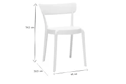 Miliboo Chaise De Jardin-Chaises design blanches empilables intérieur - extérieur (lot de 2) RIOS