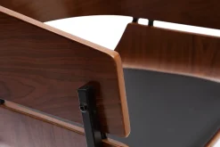 Miliboo Chaise Design-Chaises design bois foncé et métal noir (lot de 2) WESS