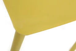 Miliboo Chaise Design|Chaise De Jardin-Chaises design empilables jaunes intérieur - extérieur (lot de 2) ANNA