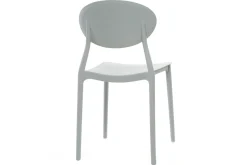 Miliboo Chaise Design|Chaise De Jardin-Chaises design empilables gris clair intérieur - extérieur (lot de 2) ANNA