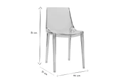 Miliboo Chaise Design|Chaise De Jardin-Chaises design empilables transparentes intérieur - extérieur (lot de 2) YZEL