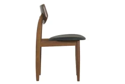 Miliboo Chaise Design-Chaises design en bois foncé et noir (lot de 2) ELION