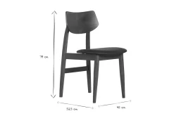 Miliboo Chaise Design-Chaises design en bois foncé et noir (lot de 2) ELION