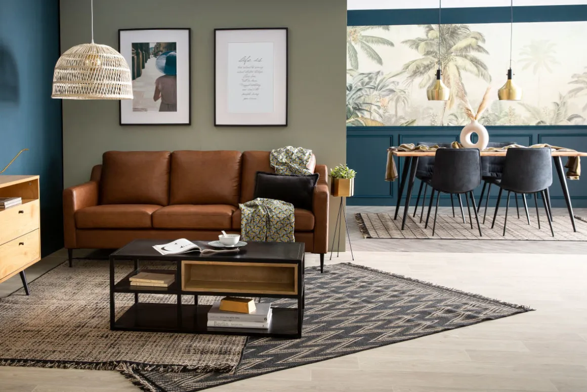 Miliboo Chaise Design-Chaises design en tissu effet velours gris foncé et métal noir (lot de 2) PARKER