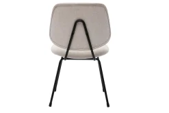 Miliboo Chaise Design-Chaises design en tissu effet velours beige et métal noir (lot de 2) BARNET