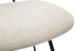 Miliboo Chaise Design-Chaises design en tissu effet velours beige et métal noir (lot de 2) BARNET