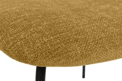 Miliboo Chaise Design-Chaises design en tissu effet velours texturé bronze, métal noir et cannage rotin (lot de 2) MIRANDA