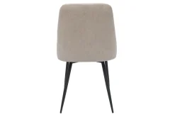 Miliboo Chaise Design-Chaises design en tissu effet velours beige naturel et métal noir (lot de 2) CULT