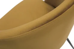 Miliboo Chaise Design-Chaises design en tissu velours bronze et métal noir (lot de 2) VANITY