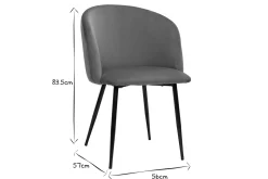 Miliboo Chaise Design-Chaises design en tissu velours bronze et métal noir (lot de 2) VANITY